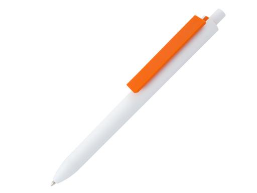 Ручка шариковая, пластик, белый/оранжевый El Primero White артикул El Primero White-08/OR