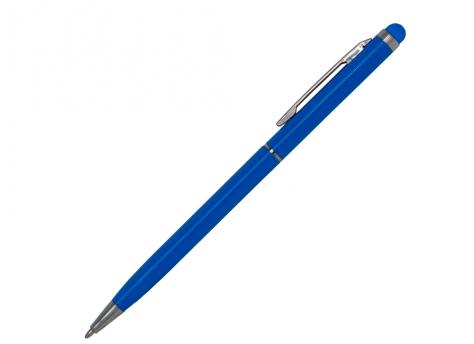 Ручка шариковая, СЛИМ СМАРТ, металл, голубой/серебро артикул 007/LBU-LBU