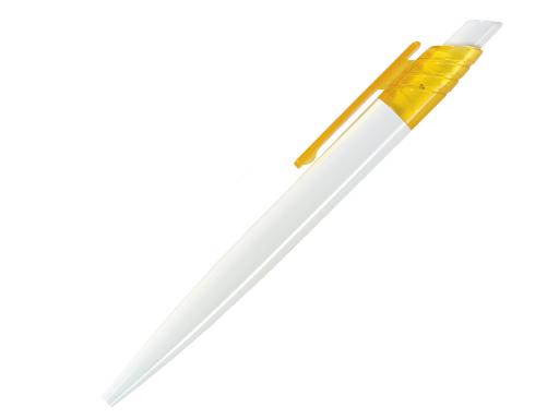 Ручка шариковая, пластик, белый/желтый Dream артикул DV-99/1080