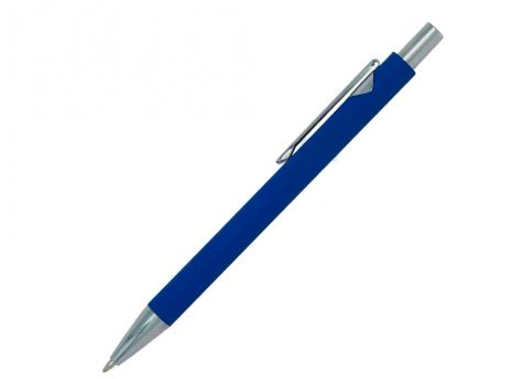 Ручка шариковая, Prestige, софт тач, металл, синий/серебро артикул 501060-B/BU