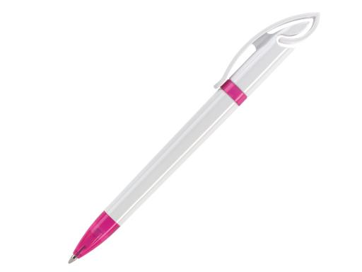 Ручка шариковая, пластик, белый/розовый Cobra артикул C-99/1031