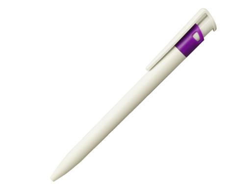 Ручка шариковая, пластик, белый/фиолетовый артикул 9432/VT