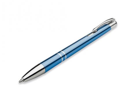 Ручка шариковая, металл, голубой Oleg Slim артикул 12574-13