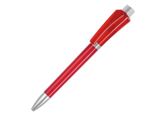 Ручка шариковая, пластик, красный, прозрачный Optimus артикул OPTS-1030
