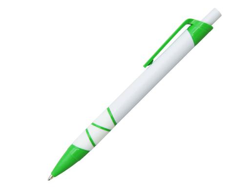 Ручка шариковая, пластик, белый/зеленый артикул 201099-A/GR