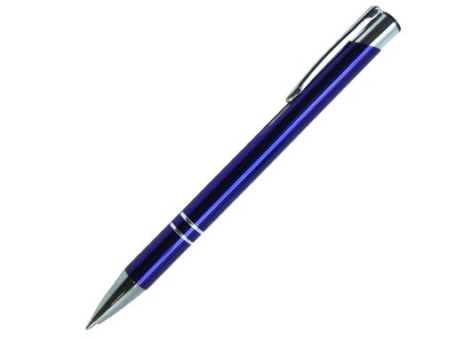 Ручка шариковая, COSMO, металл, синий/серебро артикул SJ/BU