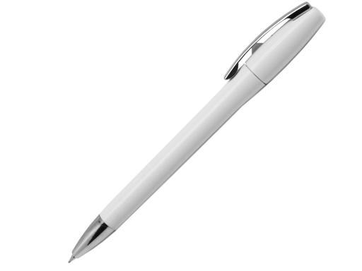 Ручка шариковая, пластик, белый/серебро, Lola артикул 301080-A/WT