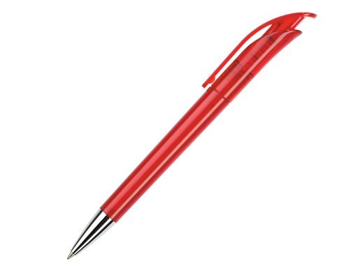 Ручка шариковая, пластик, красный, прозрачный Focus артикул FTCH-1030