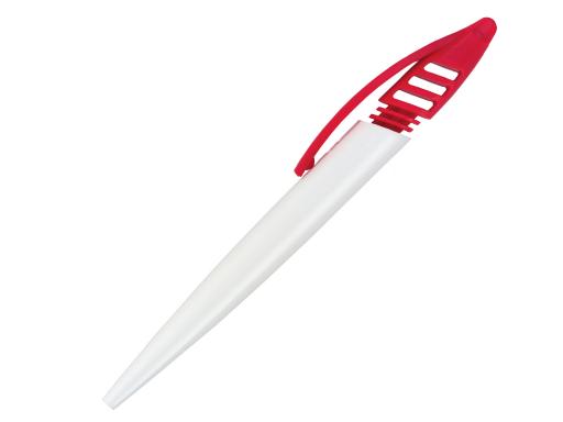 Ручка шариковая, пластик, белый/красный Shark артикул SN-99/30