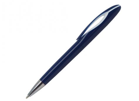 Ручка шариковая, пластик, темно синий/белый артикул 201055-B/DBU