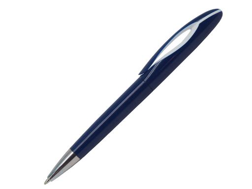 Ручка шариковая, пластик, темно синий/белый артикул 201055-B/DBU