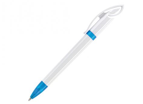 Ручка шариковая, пластик, белый/голубой Cobra артикул C-99/1021