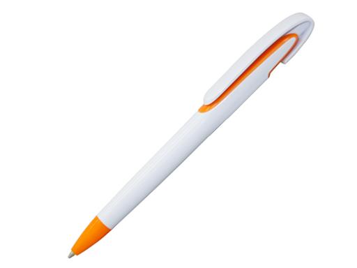 Ручка шариковая, пластик, белый/оранжевый артикул PS08-4/OR