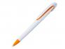 Ручка шариковая, пластик, белый/оранжевый артикул PS08-4/OR
