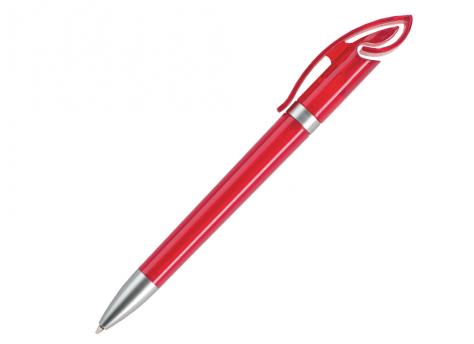 Ручка шариковая, пластик, красный, прозрачный Cobra артикул CTS-1030