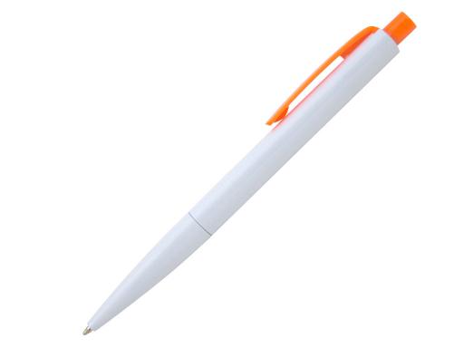Ручка шариковая, пластик, белый/оранжевый артикул PS02-1/OR