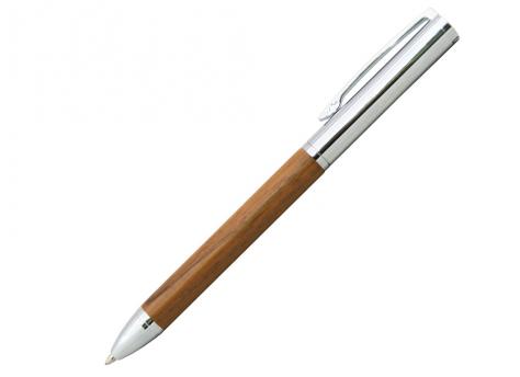 Ручка шариковая, дерево, коричневый/серебро, Fusion артикул 60245