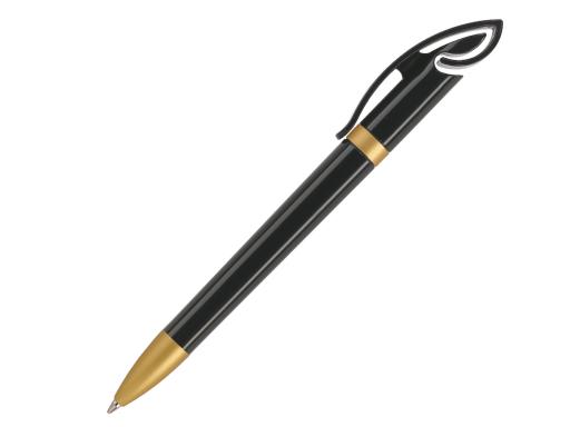 Ручка шариковая, пластик, черный/золото Cobra артикул CCG-10