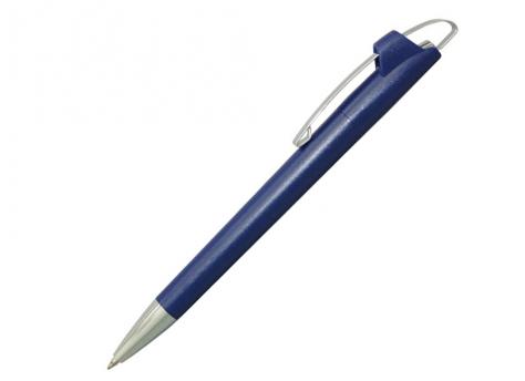Ручка шариковая, пластик, синий/серебро, АУРА артикул 201019-A/BU