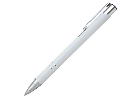 Ручка шариковая, COSMO, металл, белый/серебро артикул SJ/WT