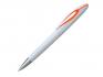 Ручка шариковая, пластик, белый/оранжевый артикул 201055-A/OR