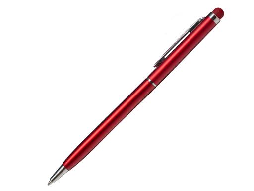 Ручка шариковая, СЛИМ СМАРТ, металл, красный/серебро артикул 1007/RD-RD