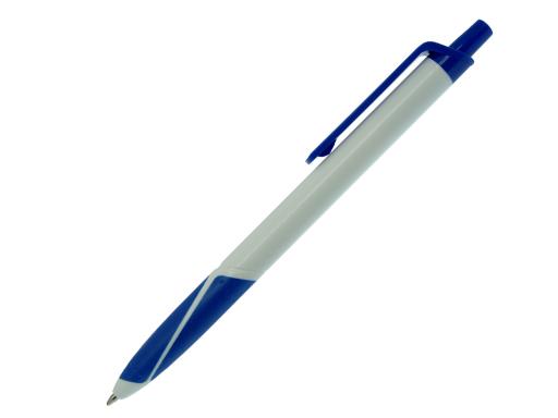 Ручка шариковая, пластик, резина, белый/синий, VIVA артикул AH5841/BU
