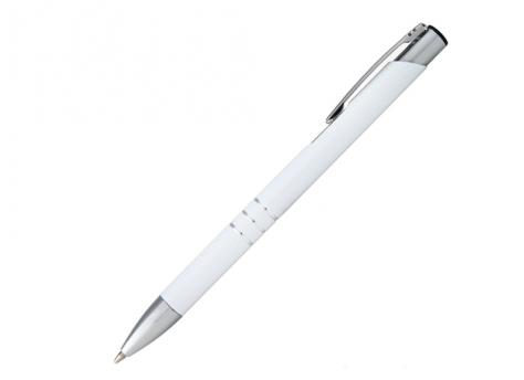 Ручка шариковая Cosmo, металл, белый/серебро артикул SJ/WT-3