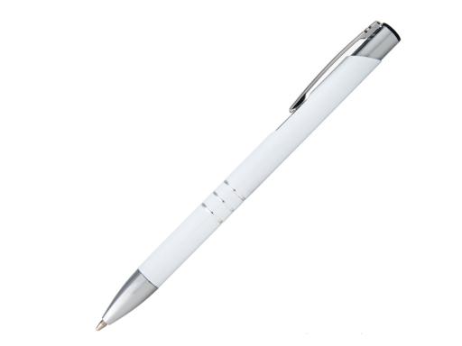 Ручка шариковая Cosmo, металл, белый/серебро артикул SJ/WT-3