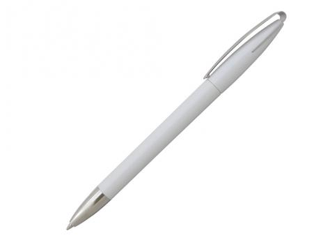 Ручка шариковая, пластик, металл, белый/серебро артикул 9122/WT