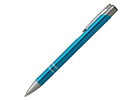 Ручка шариковая, COSMO, металл, голубой/серебро артикул SJ/LBU