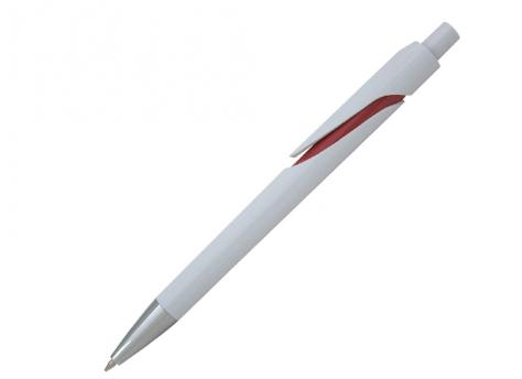 Ручка шариковая, пластик, белый/красный артикул 201050-A/RD