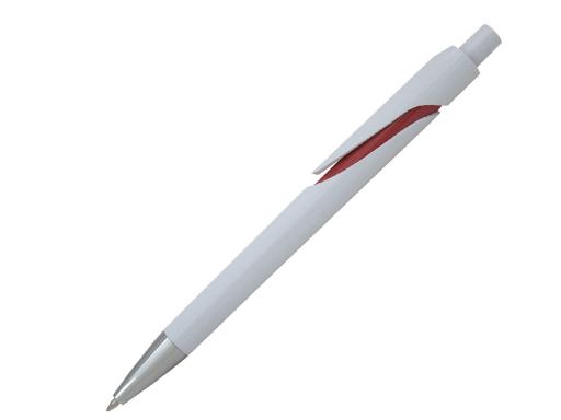 Ручка шариковая, пластик, белый/красный артикул 201050-A/RD
