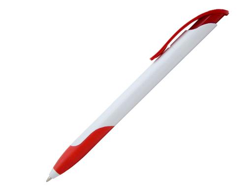 Ручка шариковая, пластик, белый/красный артикул 8554A/RD