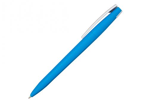 Ручка шариковая, пластик, софт тач, голубой/белый, Z-PEN артикул 201020-BR/LBU