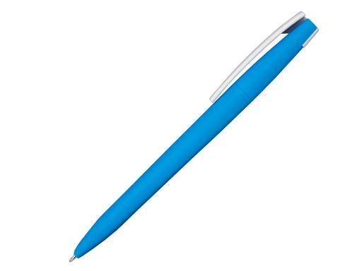 Ручка шариковая, пластик, софт тач, голубой/белый, Z-PEN артикул 201020-BR/LBU