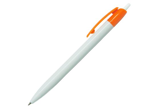 Ручка шариковая, пластик, белый/оранжевый, Barron артикул 301040-A/OR
