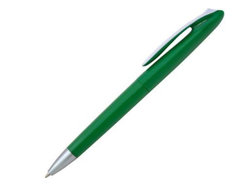 Ручка шариковая, пластик, зеленый/белый артикул PS06-2/GR