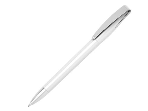 Ручка шариковая, автоматическая, пластик, металл, белый/серебро, Cobra артикул 41034/U