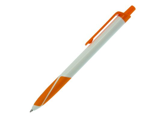Ручка шариковая, пластик, резина, белый/оранжевый, VIVA артикул AH5841/OR