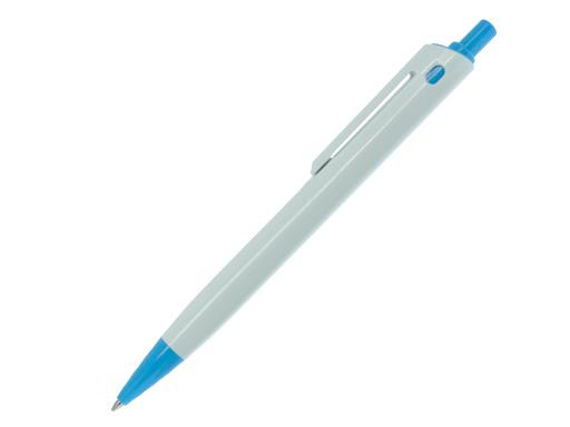 Ручка шариковая, пластик, белый/голубой, YES артикул BP-6547B/LBU