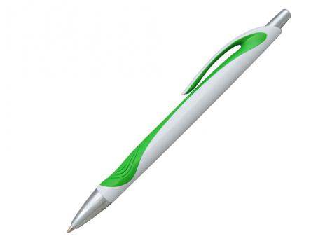 Ручка шариковая, пластик, белый/зеленый артикул 201098-A/GR