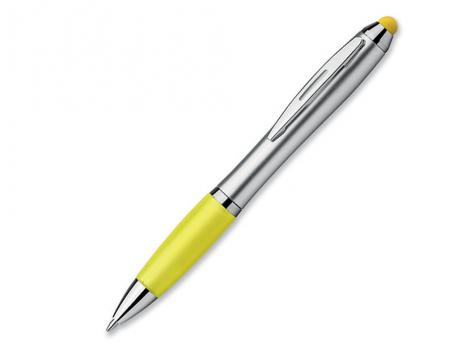 Ручка шариковая, пластик, желтый/серебро Arnie артикул 12526-TY