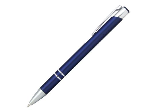 Ручка шариковая, COSMO, металл, темно-синий/серебро артикул SJ/DBU