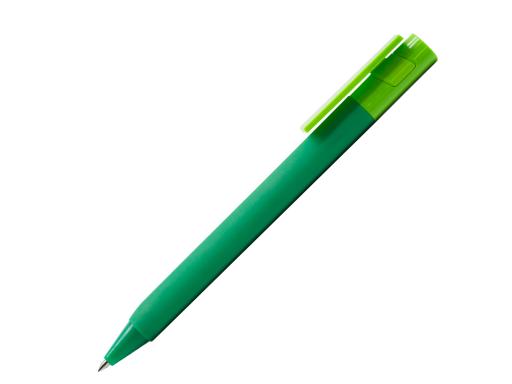 Ручка шариковая, треугольная, пластик, софт тач, зеленый/светло-зеленый, PhonePen артикул 4003-BR/GR-LGR
