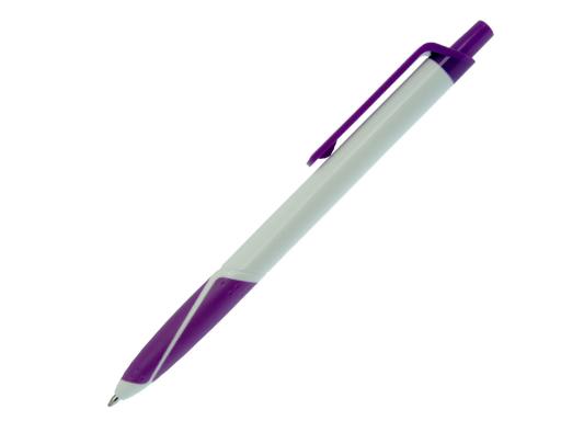 Ручка шариковая, пластик, резина, белый/фиолетовый, VIVA артикул AH5841/VL