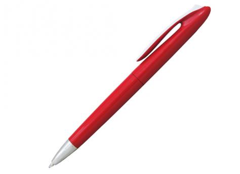 Ручка шариковая, пластик, красный/белый артикул PS06-2/RD