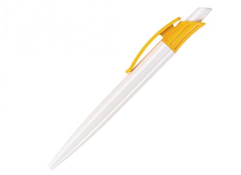 Ручка шариковая, пластик, белый/желтый Gladiator артикул G-99/80