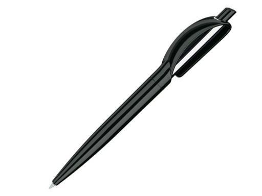 Ручка шариковая, пластик, черный/серебро, DOPPIO артикул DPCH-10