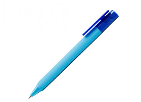 Ручка шариковая, треугольная, пластик, софт тач, светло-синий/синий, PhonePen артикул 4003-BR/LBU-BU